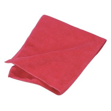 Carlisle 3633405 Red 16" x 16" Terry Microfiber Cleaning Cloth
