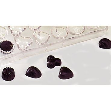 Matfer 380105 24 Pieces Assorted Shapes Design Chocolate Mold