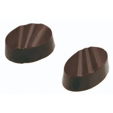 Matfer 380158 1 1/8" Rib Oval Sweets Chocolate Mold
