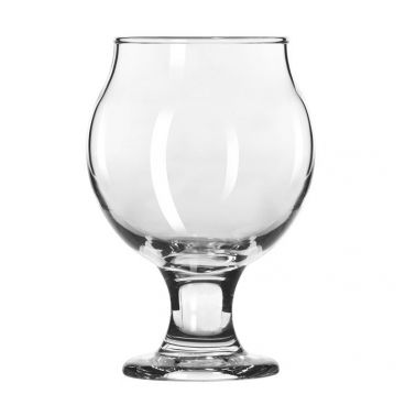 Libbey 3816 5 oz Stackable Clear Glass Belgian Beer Taster Glass With Tapered Top