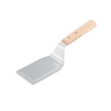 Vollrath 48080 Stainless Steel Beveled Blade 11" Turner with Wooden Handle