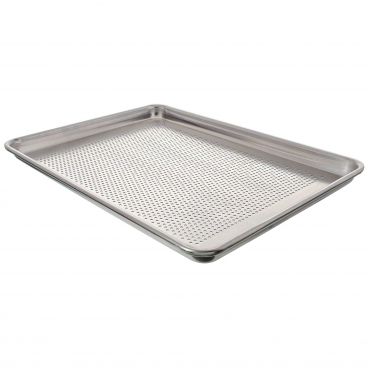 Vollrath 5303P Wear-Ever Half Size 18" x 13" Perforated Heavy Duty 18 Gauge Aluminum Sheet Pan with Natural Finish
