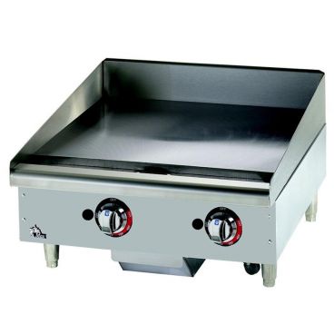 Star Max 624TCHSF 24" Countertop Gas Griddle With Chrome Plate Thermostatic Controls - 56,600 BTU
