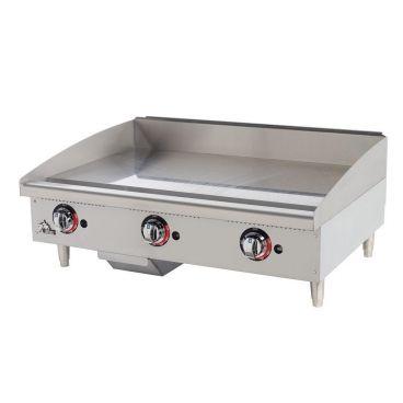Star Max 636TSPF 36" Thermostatic Control Gas Countertop Griddle with Safety Pilot - 84,900 BTU