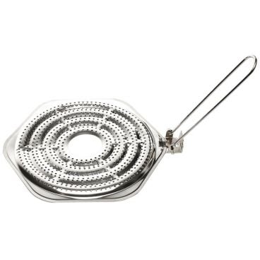 Matfer 639001 Tinned Steel Flame Tamer, 8-1/4" Diameter with Folding Wire Handle