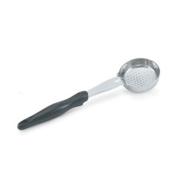 Vollrath 6432520 Stainless Steel Heavy-Duty One-Piece 5 Oz. Perforated Spoodle with Black Handle