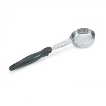 Vollrath 6433120 Stainless Steel Heavy-Duty One-Piece 1 Oz. Solid Round Spoodle with Black Handle