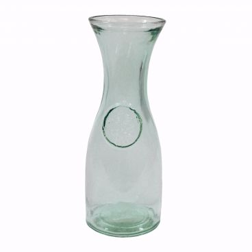 Tablecraft 6620 28 Ounce Authentic Green Tint Glass Carafe