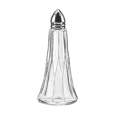 Libbey 70022 Winchester Glass 1 1/2 oz Salt Or Pepper Shaker With Chrome Plated Brass Top