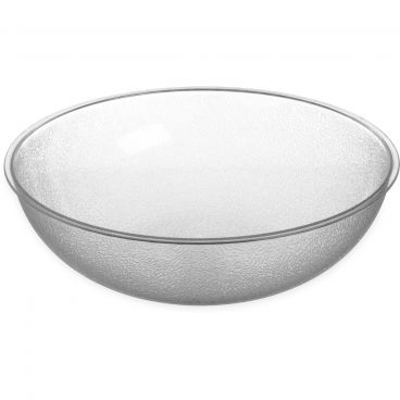 Carlisle 720807 Clear 1.7 Qt Polycarbonate Round Pebbled Bowl