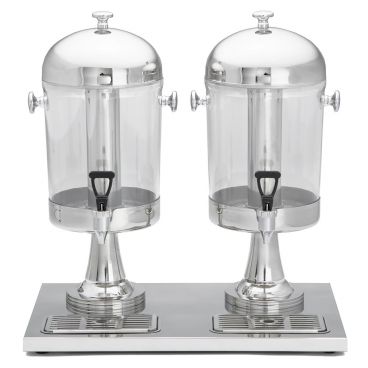 Tablecraft 72 Dual 4.2 Gallons Stainless Steel Cold Beverage / Juice Dispenser