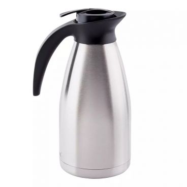 Tablecraft 769 2 Liter Stainless Steel Coffee Carafe with Thumb Press