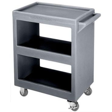 Cambro BC225191 Granite Gray 28 Inch Plastic Open Side Standard Service Cart