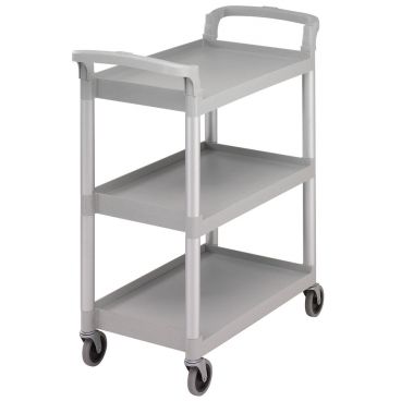 Cambro BC331KD480 Speckled Gray Three Shelf All Purpose Service Utility Cart