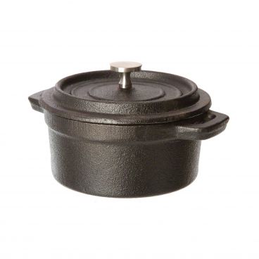 American Metalcraft CIPR5500 5" x 2 1/4" Cast Iron 18.9 Oz Round Mini Pot