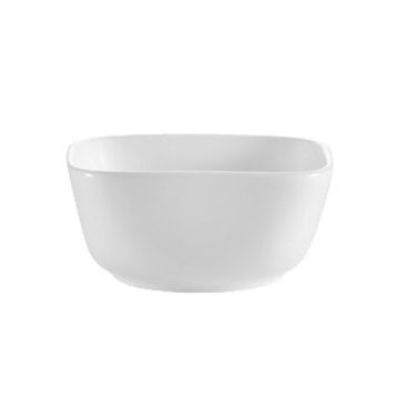 CAC CTY-B4 6 oz. Porcelain Citysquare Square Fruit Bowl/Super White