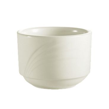 CAC GAD-4 7.5 oz. Porcelain Garden State Bouillon Cup/Bone White