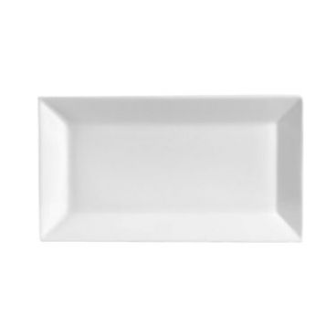 CAC KSE-13 11.5" Kingsquare Rectangular Porcelain Platter/White