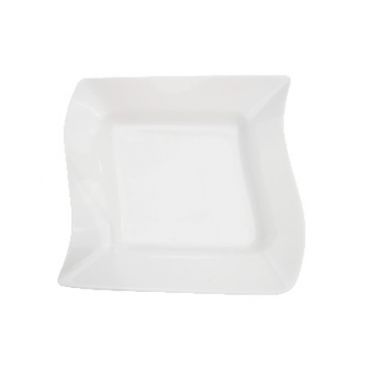 CAC MIA-6 6.75" Porcelain Miami Square Bread Plate/Super White