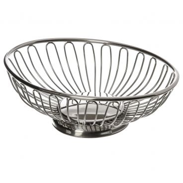 American Metalcraft OBS58 8-1/4" x 5-1/8" Oval Stainless Steel Basket