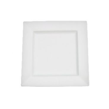 CAC PNS-3 12 oz. Porcelain Princesquare Square Soup Plate/Super White