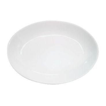 CAC RCN-102 Super White 15.5" Porcelain Clinton Oval Deep Platter