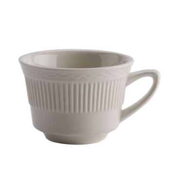 CAC RID-1 7 oz. Ceramic Ridgemont Cup/American White