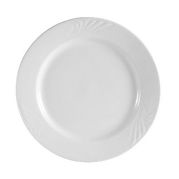 CAC RSV-16 10.25" Porcelain Roosevelt Embossed Plate/Super White