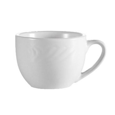 CAC RSV-54 3.5 oz. Porcelain Roosevelt Embossed Cup/Super White