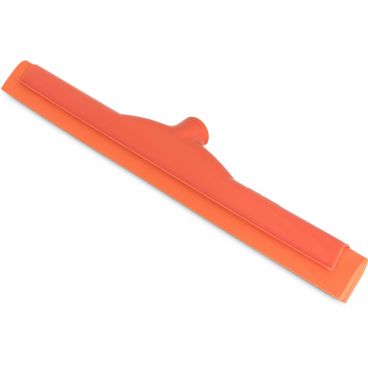 Carlisle 4156724 Orange Polypropylene Sparta Spectrum Plastic Hygienic Floor Squeegee - 18" 