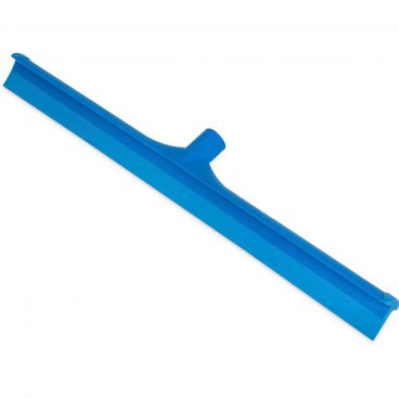 Carlisle 3656714 Blue Polypropylene Frame Sparta Single Blade Rubber Floor Squeegee - 20"