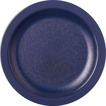Carlisle PCD20650 Dark Blue Polycarbonate Narrow Rim Plate - 6-1/2" Diameter