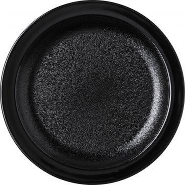 Carlisle PCD20603 Black Polycarbonate Narrow Rim Plate - 6-1/2" Diameter