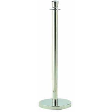 Aarco LC-7 Chrome 40" Rope Style Crowd Control / Guidance Stanchion