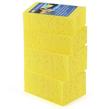 ACS Industries 663 6" x 4" x 1-1/2" Anti-Microbial Treated Pure Cellulose Block Sponge