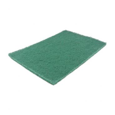 ACS Industries S86 6" x 9" Heavy-Duty Abrasive Poly Blend Green Scouring Pad