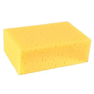 ACS Industries SC400 6-1/4" x 3-1/4" x 5/8" Anti-Microbial Treated Fine White Backed Yellow Cellulose Scrubber Sponge