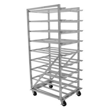 Advance Tabco CR10-162M Heavy Duty Welded Aluminum Mobile Can Rack For #10 And #5 Type Cans