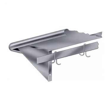 Advance Tabco PS-12-72-EC-X 12" x 72" Stainless Steel Wall Mounted Shelf with Pot Rack