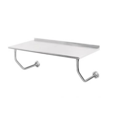 Advance Tabco FSS-W-244 24" x 48" Stainless Steel Wall Mount Table With 1.5" Backsplash