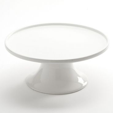American Metalcraft PSP12 Porcelain Serving Stand, Round, White, 12"D X 5-1/4"H