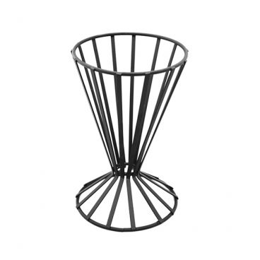 American Metalcraft FWB4 4.5" Flat Coil Wrought Iron Slanted Conical Basket