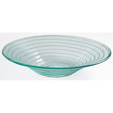 American Metalcraft GBG14 Green 98 oz 14 Inch Diameter Round Glacier Collection Swirled Recycled Glass Bowl