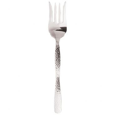 American Metalcraft HM11CMF 11" Hammered Stainless Steel Buffet Ware Cold Meat Fork