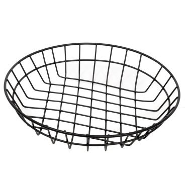 American Metalcraft WIB100 Black 10" Round Wire Basket