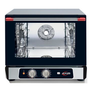 Axis AX-513RH Half Size Countertop Electric Convection Oven with 3 Half Size Sheet Pan Capacity - Humidity Feature, Reversing Fan and Manual Controls, 120 Volts
