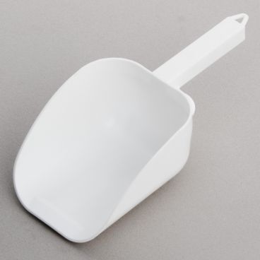Bar Maid CR-838W 32 oz White Polystyrene Scoop With Flat Bowl And Hook Handle