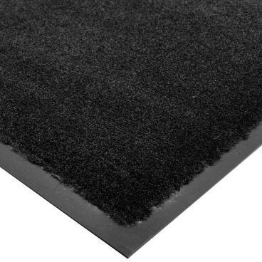 Cactus Mat 1438R-C3 Tuf-Plush Black 3 ft x 60 ft Olefin High Traffic Carpet Entrance Floor Mat Roll, 3/8" Thick