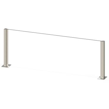 Cal-Mil 22140-48-55 Glass Divider 48" Wide Booth Guard With Stainless Steel Legs