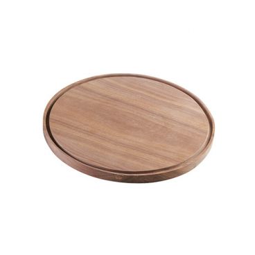Cal-Mil 3052-78 12" x 3/4" Round Walnut Wood Charcuterie Board